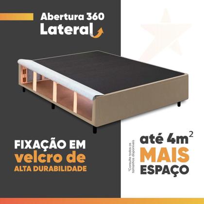 Imagem de Cama Box Baú Queen Colchão com Molas Ensacadas Real 158x198x71cm CBP