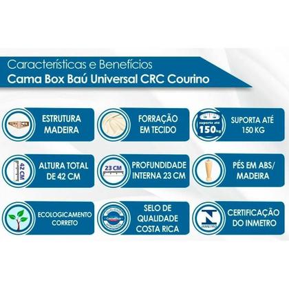 Imagem de Cama Box Baú Queen: Colchão Molas Ensacadas D Angelis Anjos Superlastic Classic + Base CRC Courano Black (158x198)