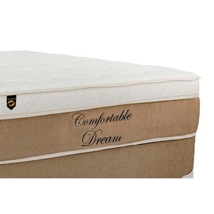 Imagem de Cama Box Baú Queen: Colchão Molas Ensacadas Luckspuma MasterPocket Comfortable Dream + Base CRC Suede Clean(158x198)