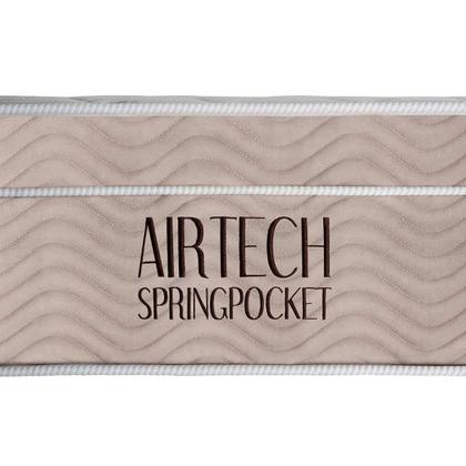 Imagem de Cama Box Baú Queen: Colchão Molas Ensacadas Ortobom SuperPocket Fort Airtech Spring + Base CRC Suede Clean(158x198)