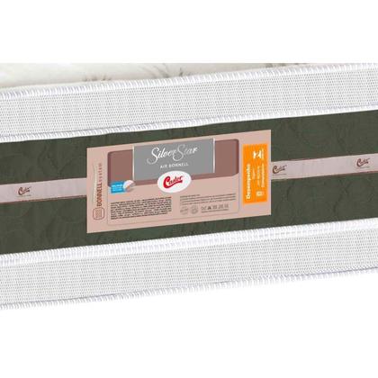Imagem de Cama Box Baú Queen: Colchão Molas Pocket Ensacadas Castor Silver Star Air Max 3D + Base CRC Suede Gray(158x198)