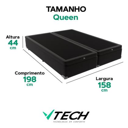 Imagem de Cama Box Baú Queen Preto V-Store 158x198x44