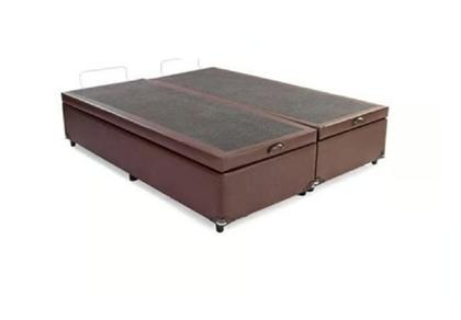 Imagem de Cama Box Baú Queen Size Baú 158x198 Em material sintético Blindada Reforçada