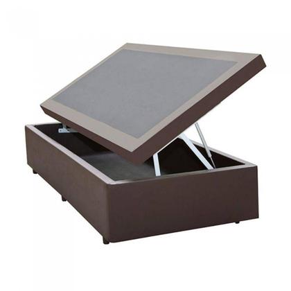 Imagem de Cama Box Baú Solteiro 88 - Bello Box Tecido Sintético Marrom