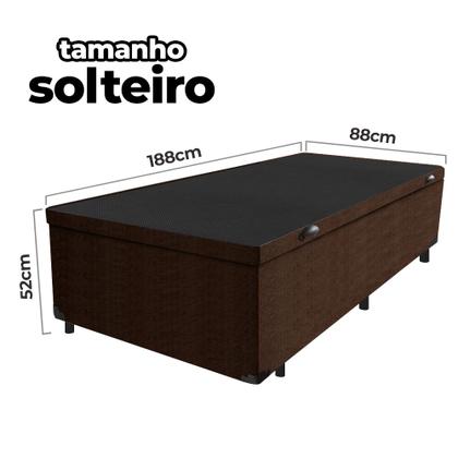 Imagem de Cama Box Baú Solteiro 88x188x41cm Varias Cores + 1 Travesseiro OR - Colchomax