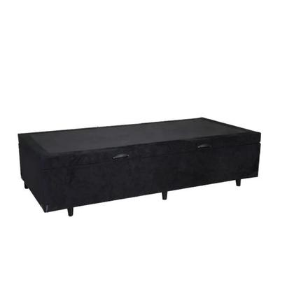 Imagem de Cama Box Baú Solteiro Blindado 78x188x42 Suede  Alta Resistência e Grande Espaço Interno  Ideal para Quartos Pequenos