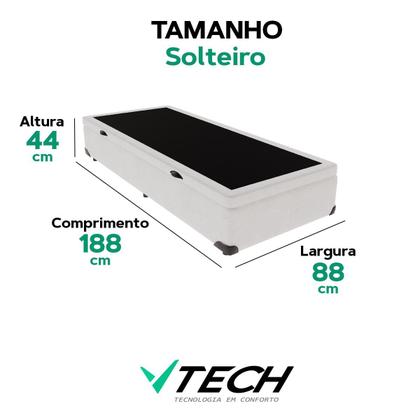 Imagem de Cama Box Baú Solteiro Bravus Branco V-tech