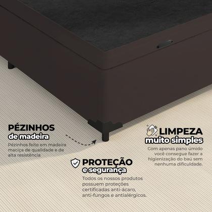 Imagem de Cama Box Baú Solteiro, Casal, Queen ou King - Diversas Cores