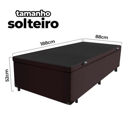 Imagem de Cama Box Baú Solteiro, Casal, Queen ou King - Diversas Cores