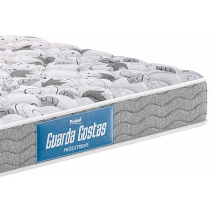 Imagem de Cama Box Baú Solteiro: Colchão Anatômico Probel D45 / EP Guarda Costas PróExtreme Plus Double Face + Base CRC Suede Gray(88x188)