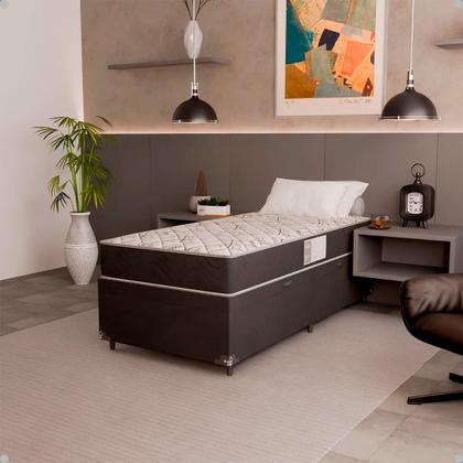Imagem de Cama Box Baú Solteiro + Colchão D33 One Face - 61x88x188cm - Várias Cores