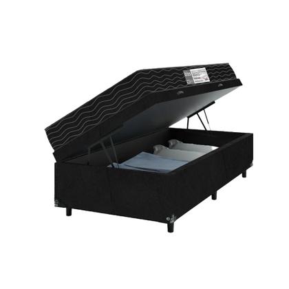Cama Box Baú Solteiro + Colchão D33 One Face - 61x88x188cm - Várias Cores - e-Shop Casa Imagem de Cama Box Baú Solteiro + Colchão D33 One Face - 61x88x188cm - Várias Cores