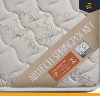 Cama Box Baú Solteiro + Colchão de Molas Ensacadas Ortobom Airtech Bege 88cm - Suporta até 150 Kg Por Pessoa Imagem de Cama Box Baú Solteiro + Colchão de Molas Ensacadas Ortobom Airtech Bege 88cm - Suporta até 150 Kg Por Pessoa