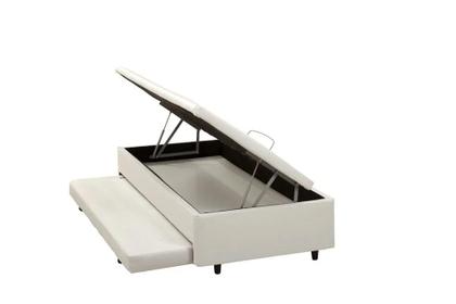 Imagem de Cama Box Bau Solteiro Com Auxiliar Semi Ortopedica material sintético 088X188