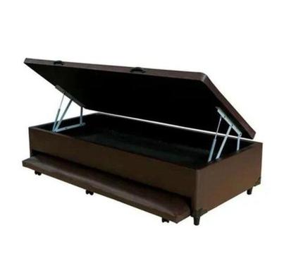 Imagem de Cama Box Bau Solteiro com Auxiliar Semi Ortopedica material sintético 78x188