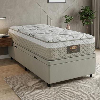 Imagem de Cama Box Baú Solteiro Cristal Molas Ensacadas 88x188x64cm