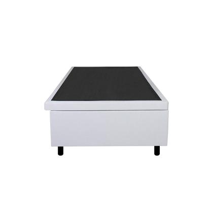 Imagem de Cama Box Baú Solteiro Reforçada e Resistente Branco 88x188x34 cm 