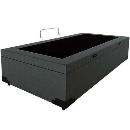 Imagem de Cama Box Baú Solteiro Sintético Cinza com 78cm de largura