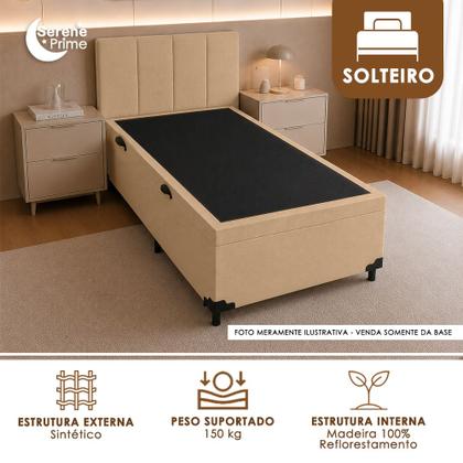 Imagem de Cama Box Baú Solteiro Sintético SerenePrime Bege 88x188x44
