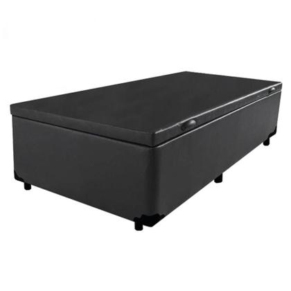 Imagem de Cama Box Baú Solteiro Sintético SerenePrime Preto 88x188x44