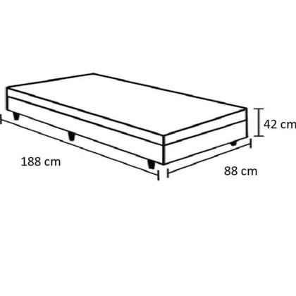 Imagem de Cama Box Baú Solteiro, Suede Cinza