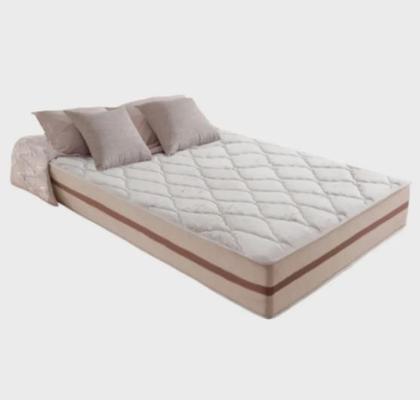 Imagem de Cama Box Baú Solteiro Tecido Sintético Branco com Colchão Pillow Angel - Bello Box - Molas Ensacadas 62x88x188