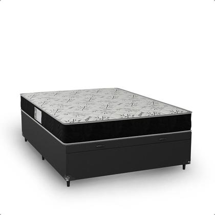 Imagem de Cama Box Baú Viúva + Colchão D33 One Face - 61x128x188cm - Várias Cores