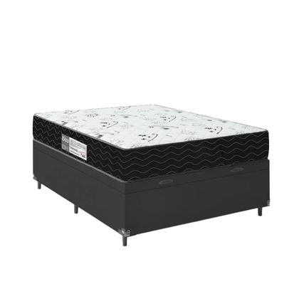 Imagem de Cama Box Baú Viúva + Colchão D33 One Face - 61x128x188cm - Várias Cores
