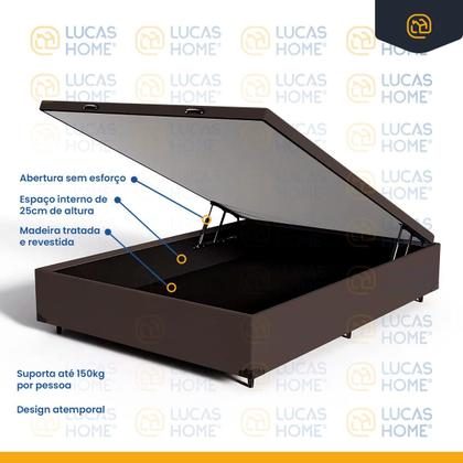 Imagem de Cama Box Baú Viúva + Colchão de Molas Ensacadas - Anjos - Classic 128cm