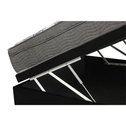 Imagem de Cama Box Baú Viúva + Colchão De Molas Ensacadas Ortobom ISO SuperPocket 128cm