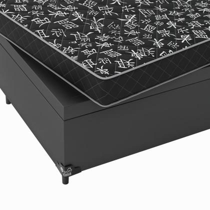 Imagem de Cama Box Baú Viúva + Colchão Espuma D20 - 56x128x188cm - Várias Cores