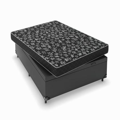 Imagem de Cama Box Baú Viúva + Colchão Espuma D20 - 56x128x188cm - Várias Cores