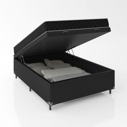 Imagem de Cama Box Baú Viúva + Colchão Espuma D20 - 56x128x188cm - Várias Cores