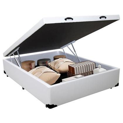 Imagem de Cama Box Baú Viúva SerenePrime Sintético Branco 128x188x44
