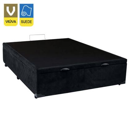 Imagem de Cama Box Baú Viúva SerenePrime Suede Preto 44x128x188