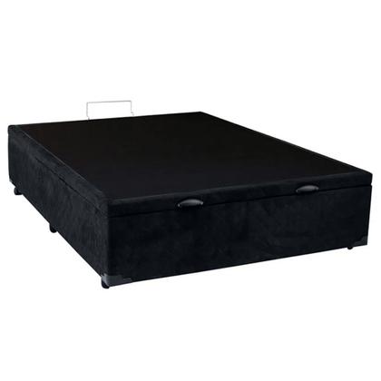 Imagem de Cama Box Baú Viúva SerenePrime Suede Preto 44x128x188