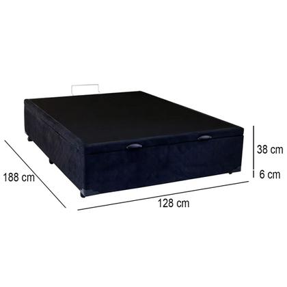 Imagem de Cama Box Baú Viúva SerenePrime Suede Preto 44x128x188