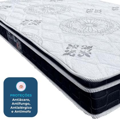 Imagem de Cama Box Baú Viúvo Cinza + Colchão Orthosono D33 Anjos