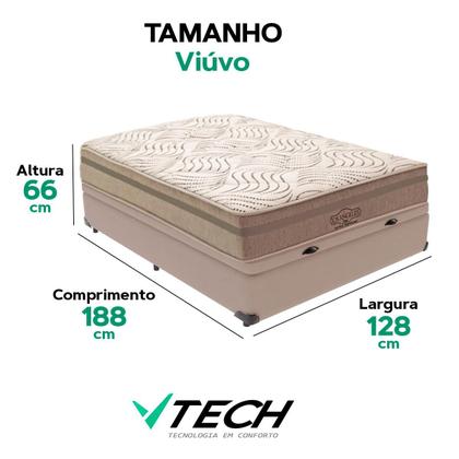 Imagem de Cama Box Baú Viúvo e Colchão Los Angeles Molas V-tech