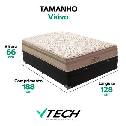 Imagem de Cama Box Baú Viúvo e Colchão Los Angeles Molas V-tech