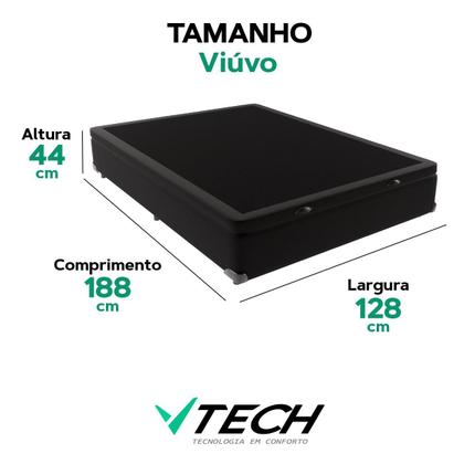 Imagem de Cama Box Baú Viúvo Preto V-Store 128x188x44