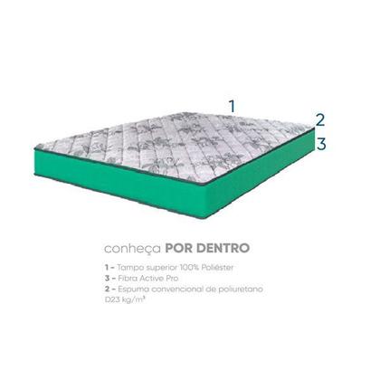 Imagem de Cama Box Bipartido Casal + Colchão Portobel Viena D23 54x138x188