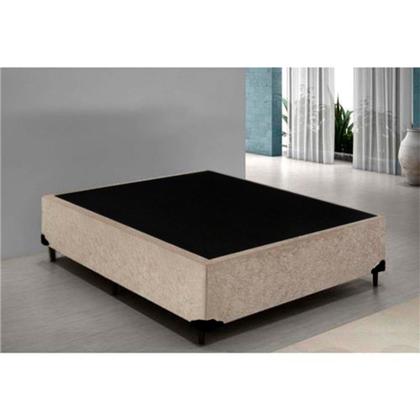 Imagem de Cama Box Blindado Casal Ayman Móveis Suede Bege 40x138x188