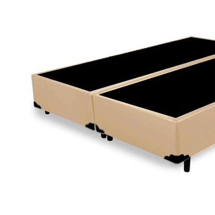 Imagem de Cama Box Blindado Casal Bipartido Extremo Reforçado Xerife Móveis Sintético Bege 40x138x188