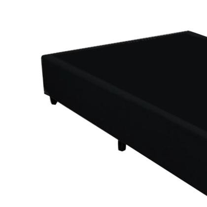 Imagem de Cama Box Blindado Casal King Design Suede Preto 138x188x40