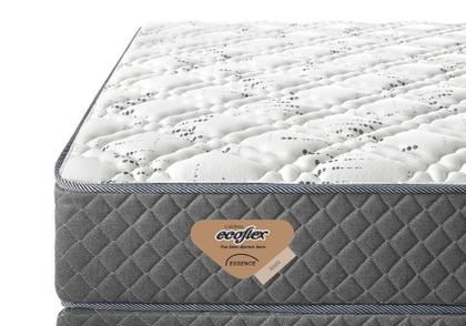 Imagem de Cama Box Branco com Colchão Casal Ecoflex Adapto - 138x188