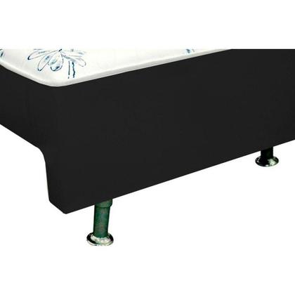 Imagem de Cama Box c/Auxiliar Conjugado Solteiro: Colchão Ortopédico  Courano Nero Black (88x188) Ortobom