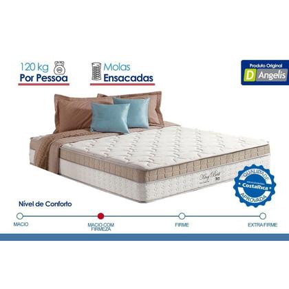 Imagem de Cama Box c/Auxiliar Solteiro: Colchão Anjos Superlastic King Best Clean 28 + Base CRC Courano Branco(88x188)