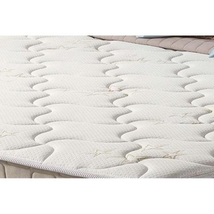 Imagem de Cama Box c/Auxiliar Solteiro: Colchão Anjos Superlastic King Best Clean 28 + Base CRC Courano Branco(88x188)