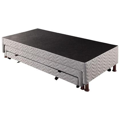 Imagem de Cama Box c/Auxiliar Solteiro: Colchão Espuma Paropas D33 Confort Ultra Firme + Tricama Base CRC Rústico White(88x188)